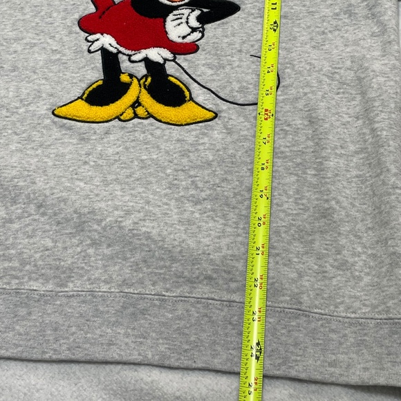 Disney Minnie Mouse Heather Gray Pullover Sweatshirt 3-D Women's Medium - Picture 10 of 12